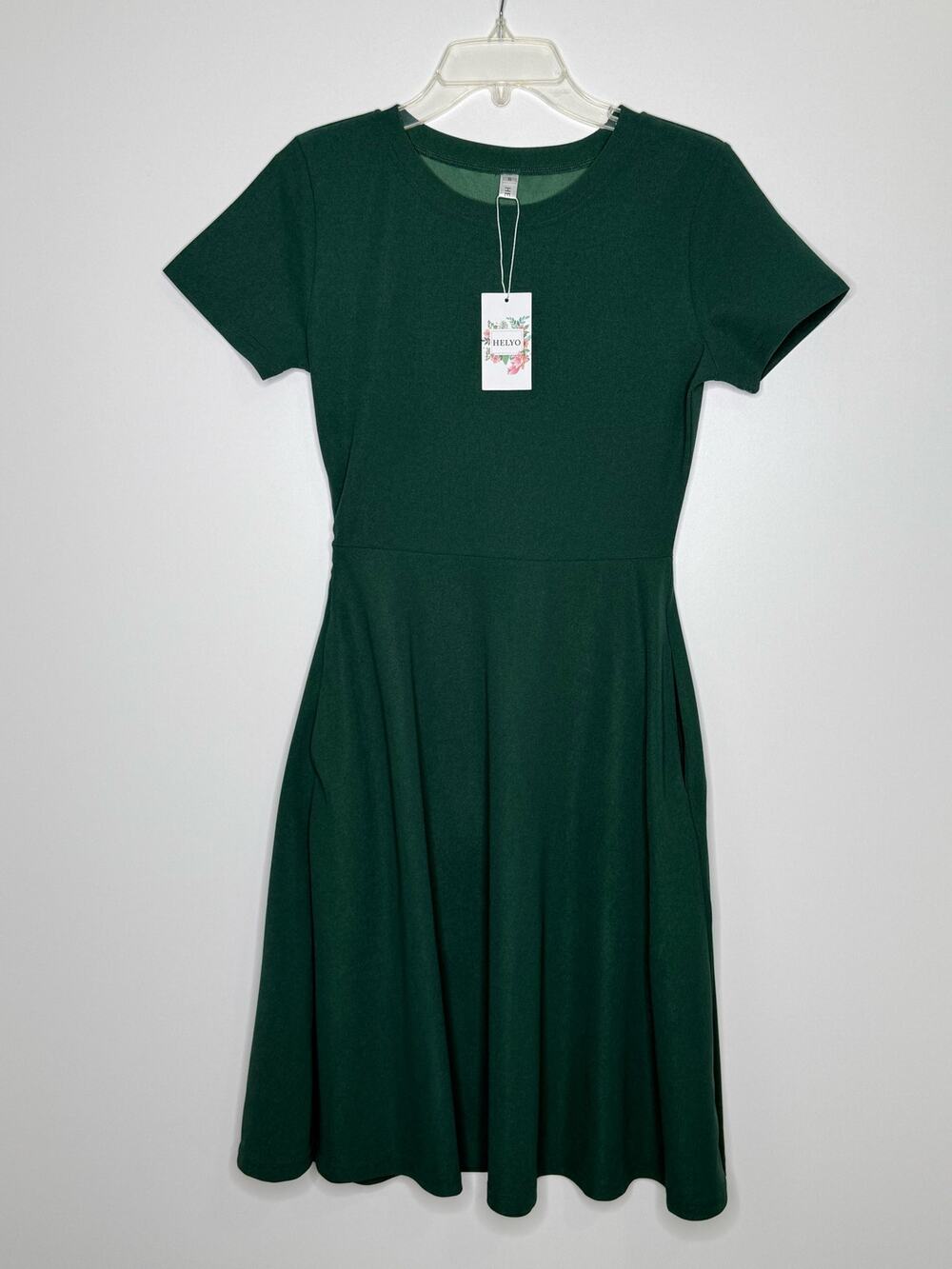 Green Tea Length NWT A-Line Dress Sz Small Brunch Coquette Holiday Party Formal